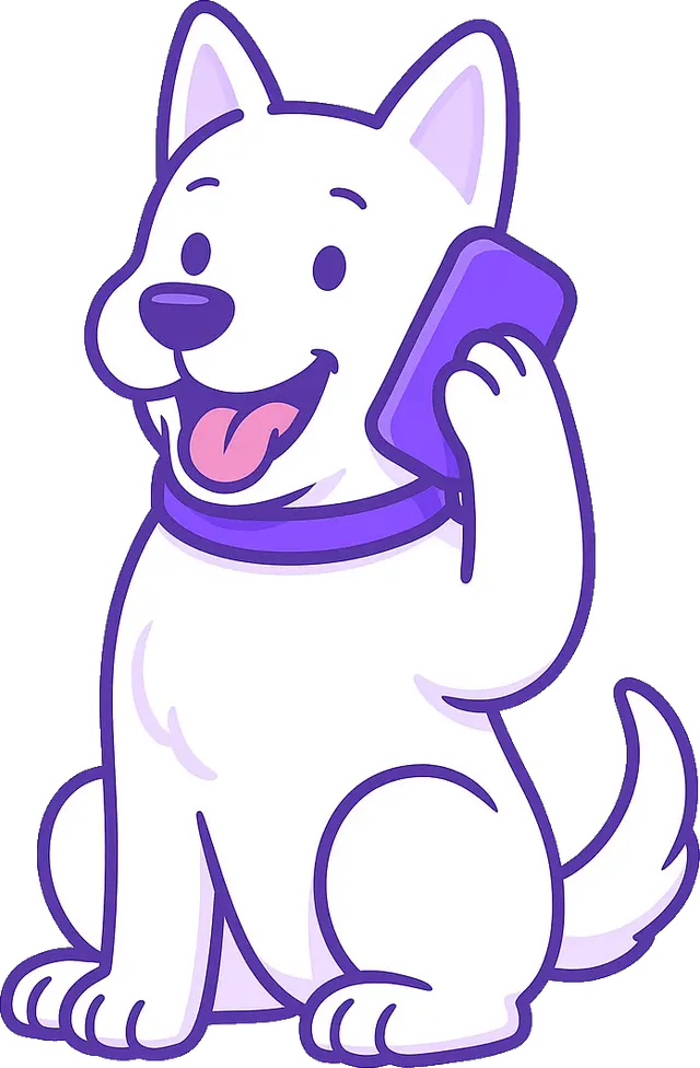 Dog calling with Wags on Wheels